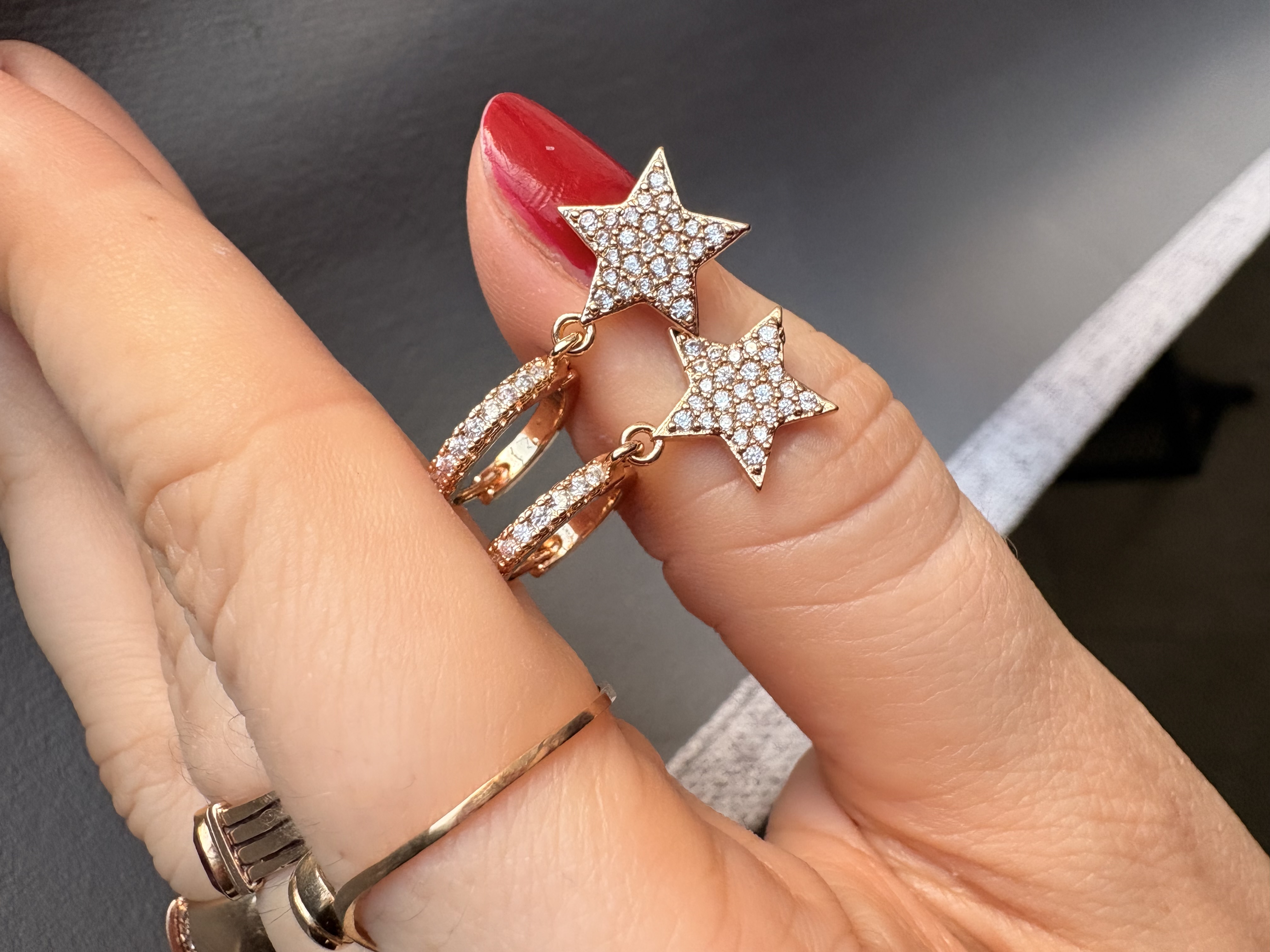 Aros estrellas multistrass